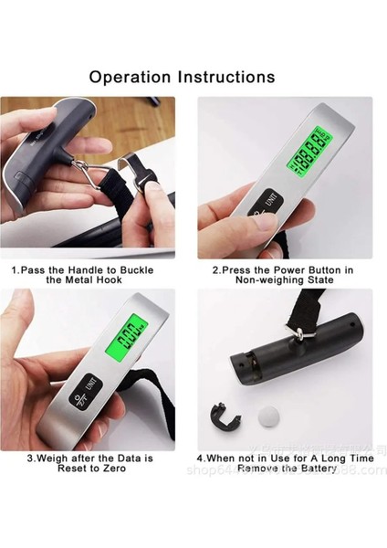 Taşınabilir Ölçek 110LB/50 kg Dijital LCD Ekran Elektronik Bagaj Asılı Bavul Seyahat Tartı Bagaj Çantası Ağırlık Dengesi Aracı (Yurt Dışından) modelleri