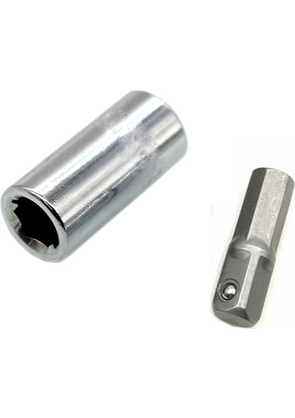 1/4 Kare Driveto 1/4 Hex Shank Darbe Soket + 1/4 Matkap Soket Adaptörü Darbeli Sürücü Hızlı Değişim Aynaları El Soketi Güç Aracı (Yurt Dışından) fırsatları