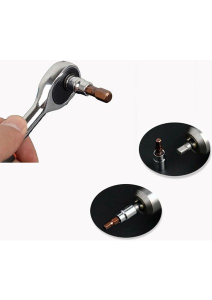 H7 Tornavida Bit Altıgen Soket Araçları 14 Inç Sürücü H3 H4 H5 H7 H8 Kafa Iç Gümüş Çelik Vanadyum 6.35MM 14 (Yurt Dışından)