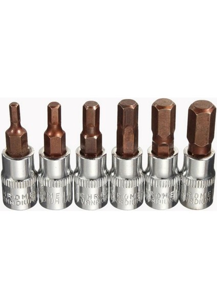 H7 Tornavida Bit Altıgen Soket Araçları 14 Inç Sürücü H3 H4 H5 H7 H8 Kafa Iç Gümüş Çelik Vanadyum 6.35MM 14 (Yurt Dışından) fiyatları
