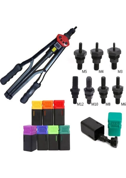 M5 Perçin Tabancası Parçası Dişli Mandrel Değiştirme El Somunu Perçin Metrik M3-M12 Dropshipping (Yurt Dışından)