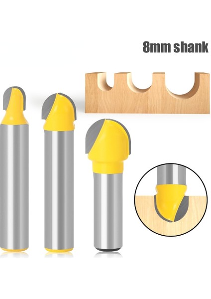 8x6.35 3 Adet 8mm Shank Çift Kenar Freze Uçları Ahşap Koyu Kutusu Bit Tungsten Karbür Ağaç Işleme Freze Freze Kesici Matkap Ucu Seti (Yurt Dışından) fiyatları