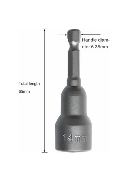 14MM 6MM-19MM Darbe Soket Manyetik Somun Tornavida Somun Sürücü Matkap Ucu Seti 1/4 "hex Soket Adaptörü Elektrikli Matkaplar Için Sürücüler Soket (Yurt Dışından)
