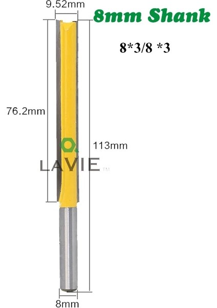 01 1 Adet 8mm Shank Freze Kesicisi Ahşap Oyma 50MM 77MM Uzun Düz Freze Ucu 1/2 "çaplı Kenar Ahşap Kesme Kesici Bıçak (Yurt Dışından) modelleri