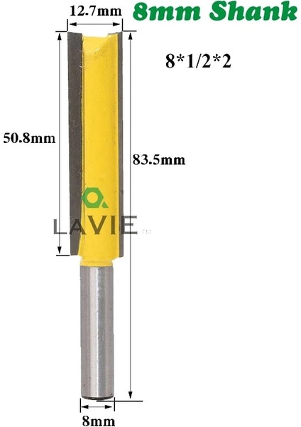 01 1 Adet 8mm Shank Freze Kesicisi Ahşap Oyma 50MM 77MM Uzun Düz Freze Ucu 1/2 "çaplı Kenar Ahşap Kesme Kesici Bıçak (Yurt Dışından) indirimleri