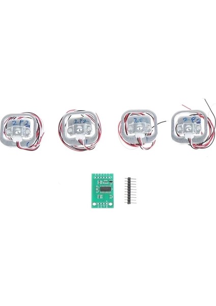 4 Adet Sensör 4 Adet 50 kg Insan Terazisi Yük Hücresi Ağırlık Sensörleri + HX711 Ad Modülü Vücut Yük Hücresi Tartı Sensörü Basınç Sensörleri Ölçüm Araçları (Yurt Dışından) modelleri