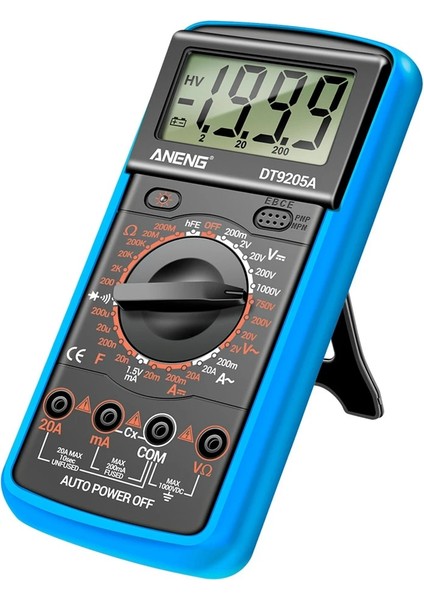 Turuncu DT9205A Dijital Multimetre Ac/dc Transistör Test Cihazı Elektrik Ncv Test Ölçer Elektrikli Aletler Için Profesyonel Analog (Yurt Dışından)