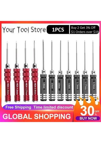 Siyah 2.5mm 0.9mm 1.27MM 1.3mm 1.5mm Hex Tornavida Tornavida Seti Altıgen Alet Kiti Fpv Yarış Drone Heli Uçaklar Arabalar Tekne Rc Parçası (Yurt Dışından) modelleri
