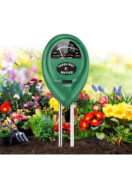 3 In 1 3 In 1 Toprak Ph Ölçer Güneş Işığı Ph Test Cihazı Bahçe Çiçekleri Toprak Nem Sensörü Ölçer Bitkiler Asitlik Nem Ph Monitör Dedektörü (Yurt Dışından)