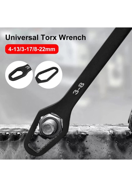 4-13 8-22MM Evrensel Torx Anahtarı Ayarlanabilir Çift Kafalı Torx Anahtarı Çok Fonksiyonlu Kendinden Sıkma Gözlük Anahtarı El Aletleri (Yurt Dışından)