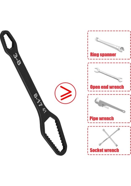 4-13 8-22MM Evrensel Torx Anahtarı Ayarlanabilir Çift Kafalı Torx Anahtarı Çok Fonksiyonlu Kendinden Sıkma Gözlük Anahtarı El Aletleri (Yurt Dışından)