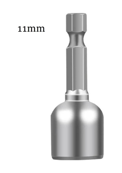 11MM 6-13MM Darbe Soket Manyetik Somun Tornavida 1/4 "hex Shank Elektrikli Matkap Ucu Darbe Sürücüleri Soket Kiti El Aletleri (Yurt Dışından)