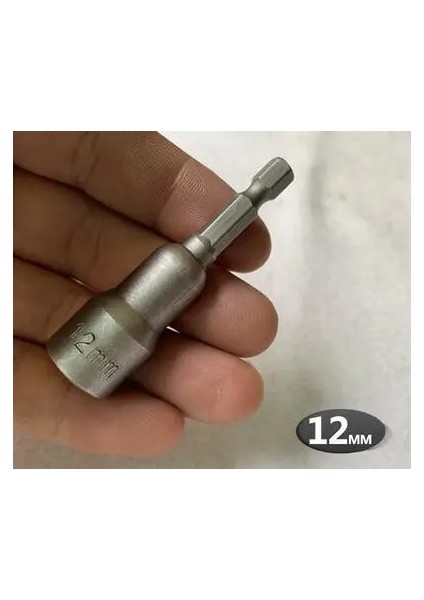 12MM Altıgen Bit Soket, Manyetik, 7mm Ila 19MM, 65MM Uzun, Altıgen Soket Anahtarı El / Elektrikli Matkap Için Darbeye Dayanıklı Soket (Yurt Dışından)
