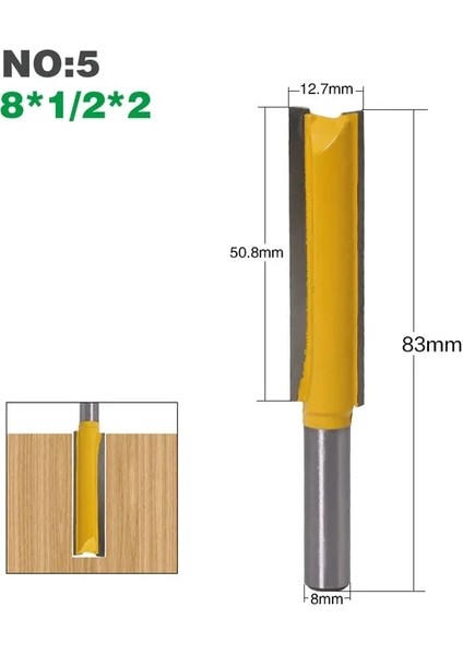 8x1 2x2 Xuhan 1 Adet 8mm "şap Uzun Temizleme Alt Yönlendirici Bit Kesici Cnc Ağaç Işleme Temiz Uçları (Yurt Dışından)