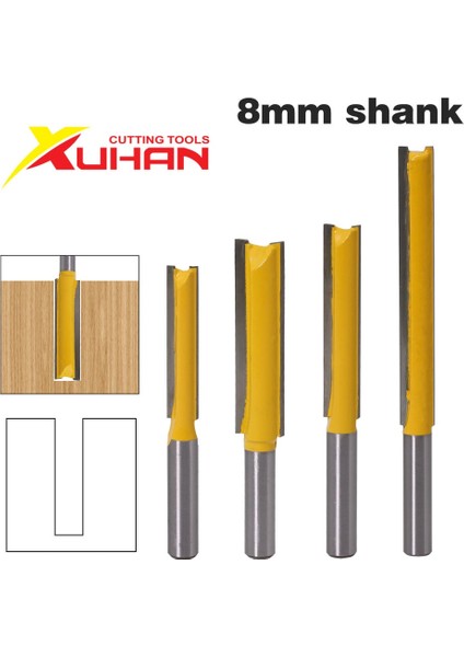 8x1 2x2 Xuhan 1 Adet 8mm "şap Uzun Temizleme Alt Yönlendirici Bit Kesici Cnc Ağaç Işleme Temiz Uçları (Yurt Dışından) indirimleri
