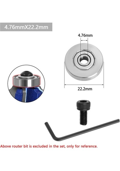 F Dayanıklı Çelik Rulmanlar Aksesuar Seti Freze Kafaları ve Şaft Üst Montajlı 1/2 3/8 3/4 Rulman Durdurma Halkası Seti Için Uygundur (Yurt Dışından)