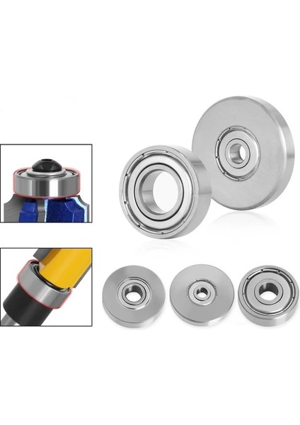 F Dayanıklı Çelik Rulmanlar Aksesuar Seti Freze Kafaları ve Şaft Üst Montajlı 1/2 3/8 3/4 Rulman Durdurma Halkası Seti Için Uygundur (Yurt Dışından) modelleri