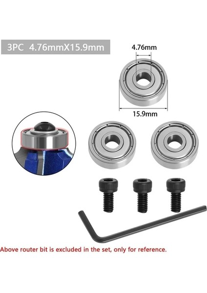 F Dayanıklı Çelik Rulmanlar Aksesuar Seti Freze Kafaları ve Şaft Üst Montajlı 1/2 3/8 3/4 Rulman Durdurma Halkası Seti Için Uygundur (Yurt Dışından) indirimleri