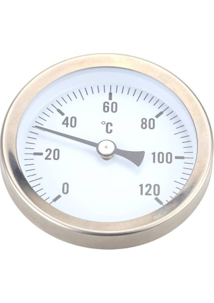 Gümüş Isıtma Sıcak Su Borusu 120° Paslanmaz Çelik Termometre Bimetal Boru Sıcaklığı Su Geçirmez 63MM Kadran Sıcaklık Göstergesi (Yurt Dışından) modelleri
