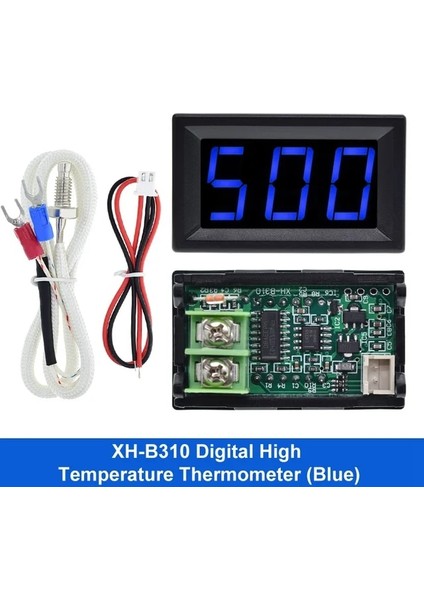 Mavi Endüstriyel Yüksek Sıcaklık K Tipi M6 Termokupl Termometre 12 V Dijital Sıcaklık Ölçer Test Cihazı -30 ~ 800 Derece Termograf (Yurt Dışından)