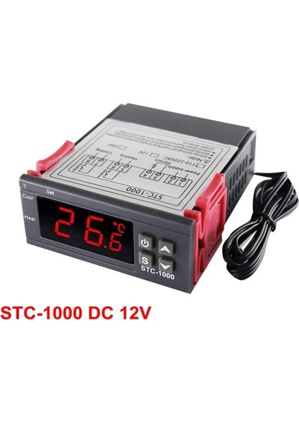 STC-1000 Dc 12V STC-1000 STC-3008 STC-3028 LED Dijital Sıcaklık Kontrol Cihazı Termostat Termoregülatör Inkübatör Röle Higrometre 12V 24V 220V (Yurt Dışından)