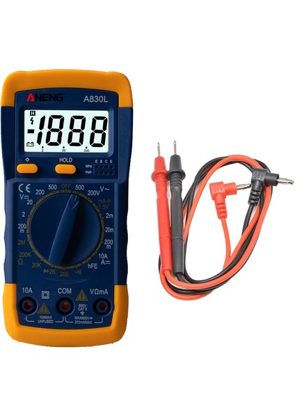 C LCD Dijital Multimetre A830L Ac Dc Gerilim Diyot Frekans Multitester Akım Test Cihazı Buzzer Fonksiyonlu Aydınlık Ekran (Yurt Dışından)