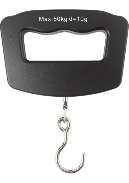 Siyah Abs Taşınabilir Cep Ölçeği 50 KG/10G LCD Dijital Seyahat Asılı Kanca Ölçeği Elektronik Tartı Kanca Ağırlık Bagaj (Yurt Dışından)