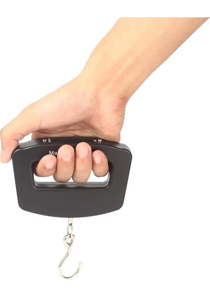 Siyah Abs Taşınabilir Cep Ölçeği 50 KG/10G LCD Dijital Seyahat Asılı Kanca Ölçeği Elektronik Tartı Kanca Ağırlık Bagaj (Yurt Dışından) fiyatları