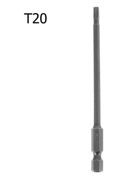 T20 1 Adet Torx Tornavida Bit 1/4 ''shank Hex Rüzgar Matkap Kafası 100MM Vida Anahtarı Manyetik Yıldız T8 T10 T15 T20 T25 T27 T30 T40 (Yurt Dışından)
