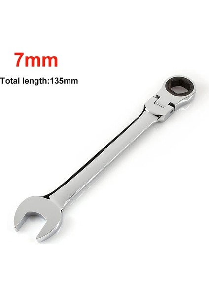 7mm-1 Adet Kombinasyon Cırcır Anahtarı, Esnek Kafalı, Çift Amaçlı Cırcır Aleti, Cırcır Kombinasyon Seti.araba El Aletleri (Yurt Dışından)