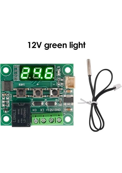 Yeşil 12 V W1209 LED Dijital Termostat Sıcaklık Kontrol Cihazı Regülatörü Dc 12 Beyaz LED Kuluçka Ev Kapalı Termoregülatör (Yurt Dışından)