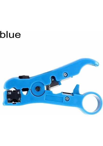 Mavi Çok Fonksiyonlu Elektrikli Sıyırma Bıçağı Pense Araçları Koaksiyel Kablo Tel Pense Kesici Çizgili Utp/stp RG59 Rg6 Rg7 RG11 (Yurt Dışından)