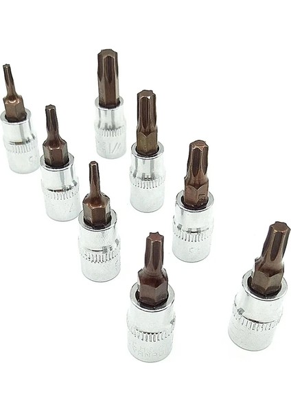 T40 Hex Torx Tornavida Bit 1/4 Inç Sürücü Soket El Aletleri Ev Mobilya Onarım Çalışmaları Için T8-T40 (Yurt Dışından)