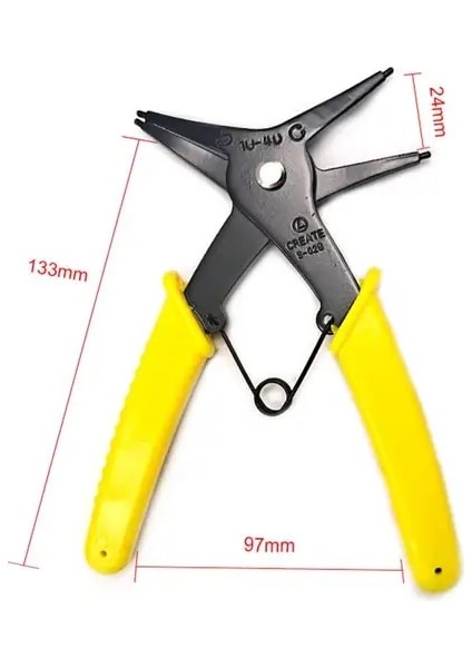 Sarı 1 Adet Dahili Harici Kart Çift Amaçlı Segman Pensesi 2'si 1 Arada Çok Fonksiyonlu Tutma Halkası Kerpeten Tamir El Aletleri (Yurt Dışından)