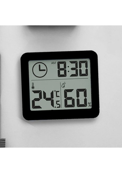 Siyah Çok Fonksiyonlu Termometre Higrometre Otomatik Elektronik Sıcaklık Nem Izleme Saati 3,2 Inç Büyük LCD Ekran (Yurt Dışından)