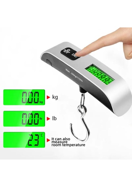 Bir LCD Dijital Asılı Bagaj 50 kg Arkadan Aydınlatmalı Terazi Seyahat Bagaj Bavul Taşınabilir El Elektronik Ağırlık Aracı (Yurt Dışından) modelleri