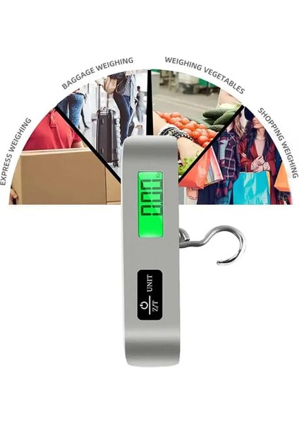 Bir LCD Dijital Asılı Bagaj 50 kg Arkadan Aydınlatmalı Terazi Seyahat Bagaj Bavul Taşınabilir El Elektronik Ağırlık Aracı (Yurt Dışından) fırsatları