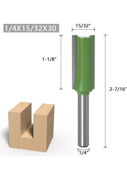 6.35X12X30 1 Adet 1/4 6mm Shank Düz Bit Düzeltici Temizleme Gömme Trim Ahşap Karbür Yönlendirici Bit Freze Kesiciler Ağaç Işleme Araçları Kesiciler (Yurt Dışından)