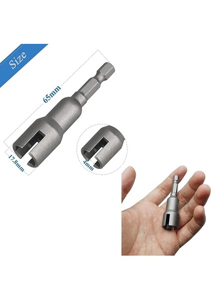 1 Adet 1/4 Inç 6.35MM Hex Shank Soket Adaptör Somunu Güç Aracı Için Oluklu Kelebek Cıvata Lokma Anahtar Elektrikli Tornavida Kovanı (Yurt Dışından)