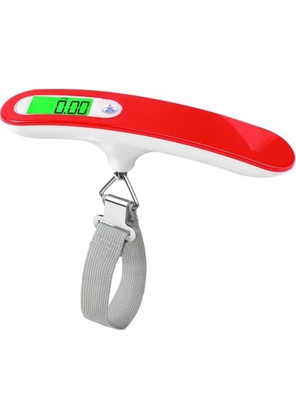 Kırmızı Renk 50 kg x 10G Dijital Bagaj Ölçeği Arka Işık ile Elektronik Terazi Ağırlık Dengesi Bavul Seyahat Asılı Steelyard Kanca Ölçeği (Yurt Dışından)