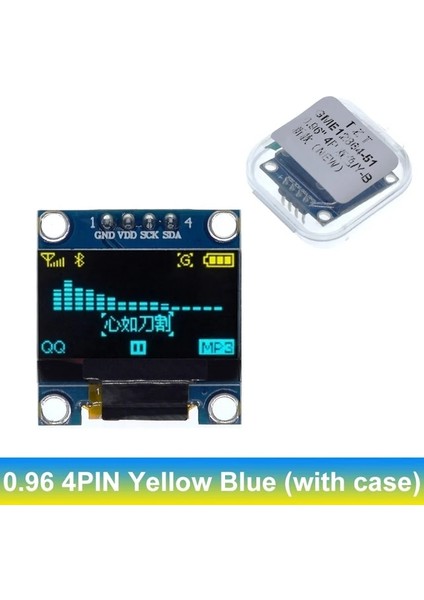 Sarı Mavi Kasa 0.96 Inç OLED Iıc Seri Beyaz OLED Ekran Modülü 128X64 I2C SSD1306 12864 LCD Ekran Panosu Gnd Vdd Sck Sda Arduino Için (Yurt Dışından)