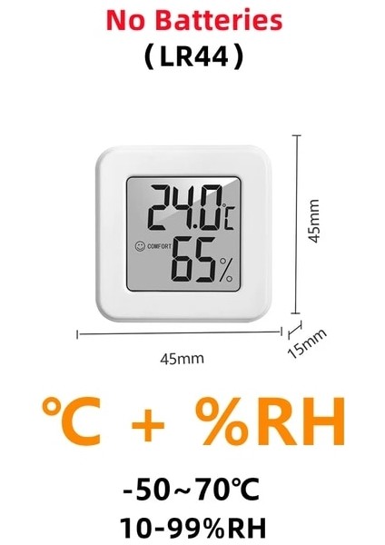 Tip B Mini Iç Mekan Termometresi LCD Dijital Sıcaklık Odası Higrometre Ölçer Sensörü Nem Ölçer Iç Mekan Termometresi Sıcaklık (Yurt Dışından)