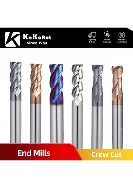 D3.5XD4X50 HRC55 2fluts Kakarot Cnc Karbür Frezeler 2 3 4 Flüt Tungsten Makinesi Freze Kesici Aletler Metal Anahtar Koltuk Yüz Yönlendirici Bit HRC50 55 65 Değirmen (Yurt Dışından)