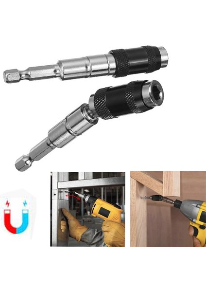 Altın 1/4 "hex Manyetik Vida Matkap Ucu Matkap Vida Aracı Hızlı Değişim Kilitleme Bit Tutucu Sürücü Kılavuz Matkap Ucu Tornavida Pivot Matkap (Yurt Dışından)