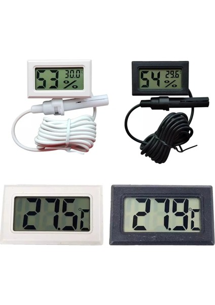 Telsiz Siyah 1 Adet Mini Dijital LCD Kapalı Termometre Higrometre Kapalı Uygun Sıcaklık Sensörü Nem Ölçer Ölçer Aletleri Kablo (Yurt Dışından) indirimleri