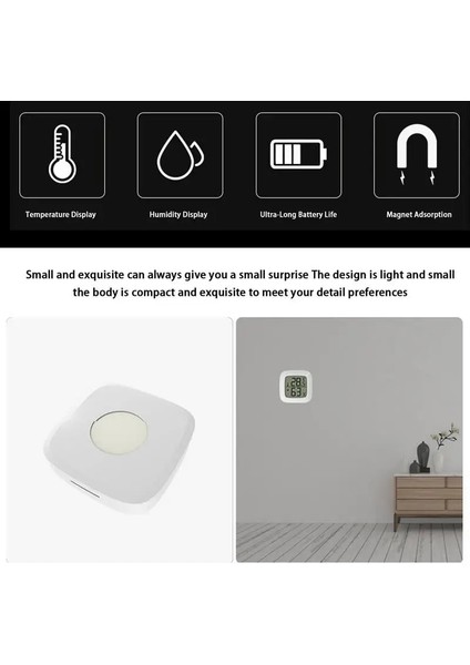 Beyaz Santigrat LCD Dijital Ekran Termometre Higrometre Kapalı Oda Elektronik Sıcaklık Nem Ölçer Sensör Ölçer Hava Istasyonu Kaynağı (Yurt Dışından)