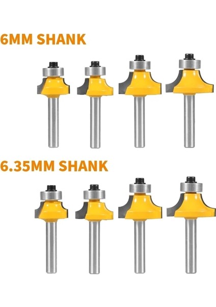 6.35X9.52X22.2 Nxwınd 6mm 6.35MM Shank Köşe Yuvarlak Yönlendirici Bit Ağaç Işleme Freze Kesicisi Ahşap Yüz Değirmeni (Yurt Dışından) fiyatları