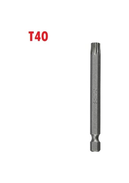 T40 Torx Tornavida Ucu Manyetik Kafa Tornavida SETI/T7/T8/T9/T10/T15/T20/T25/T27/T30/T40 75MM Ekstra Uzun Elektrikli Alet Parçaları (Yurt Dışından)