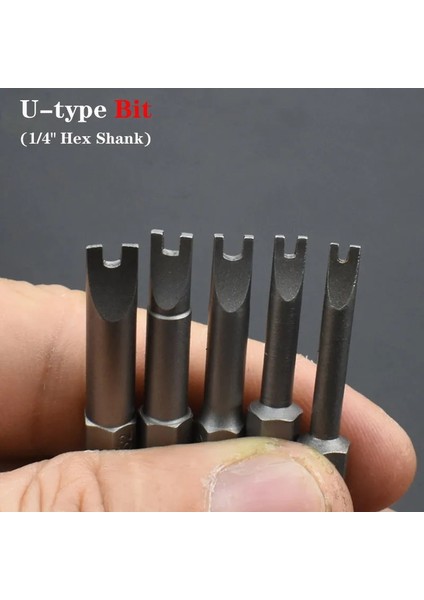 Sp7-1 Adet 65L U Tipi Manyetik Tornavida Uçları Seti S2 Alaşım 1/4 Hex Shank Elektrikli Tornavida Kafası Sp3,sp4,sp5,sp6,sp7 Cep Delik Jig (Yurt Dışından)