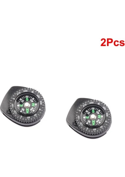 Mavi 1/2 Adet Mini Saat Kayışı Düğmesi Çıkarılabilir Pusula Survival Mini Cep Pusula Açık Yürüyüş Kamp Aksesuarları (Yurt Dışından)